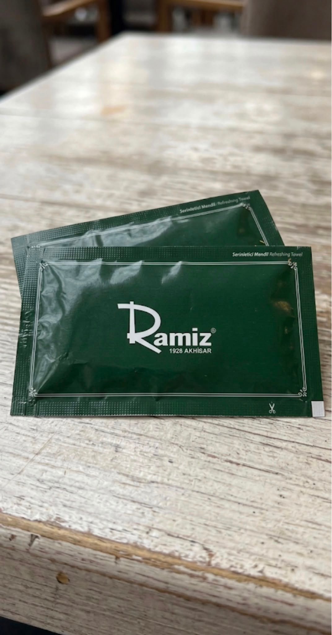 Özel baskılı yeşil ıslak mendil