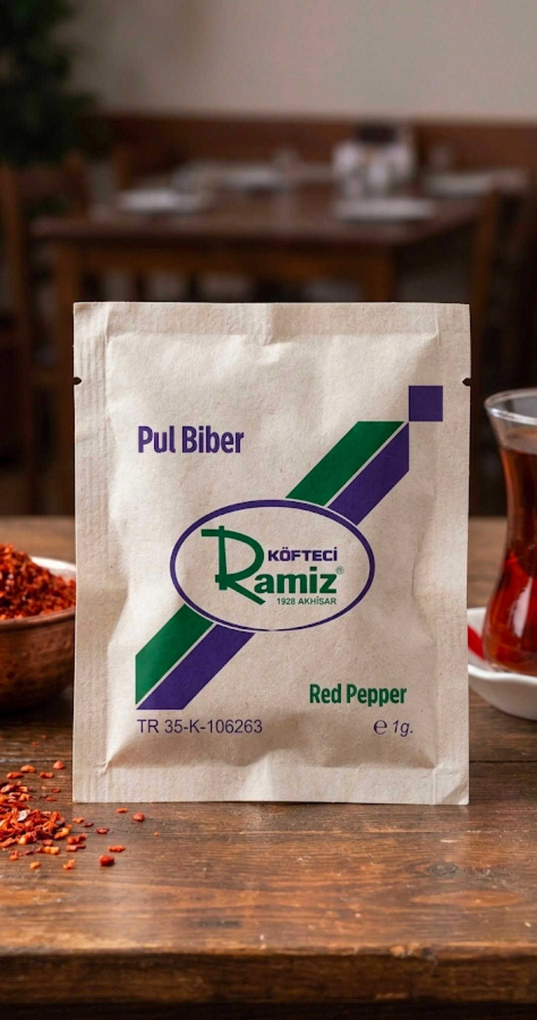 Porsiyonluk pul biber paketi